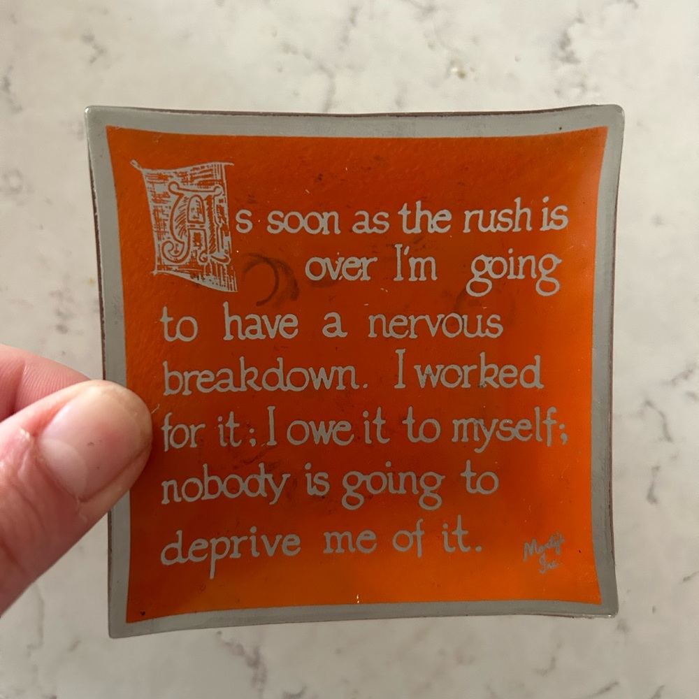 Vintage mid century stash tray
